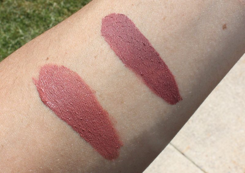 Kat Von D Lolita vs NYX Liquid Suede Soft Spoken Comparison-002