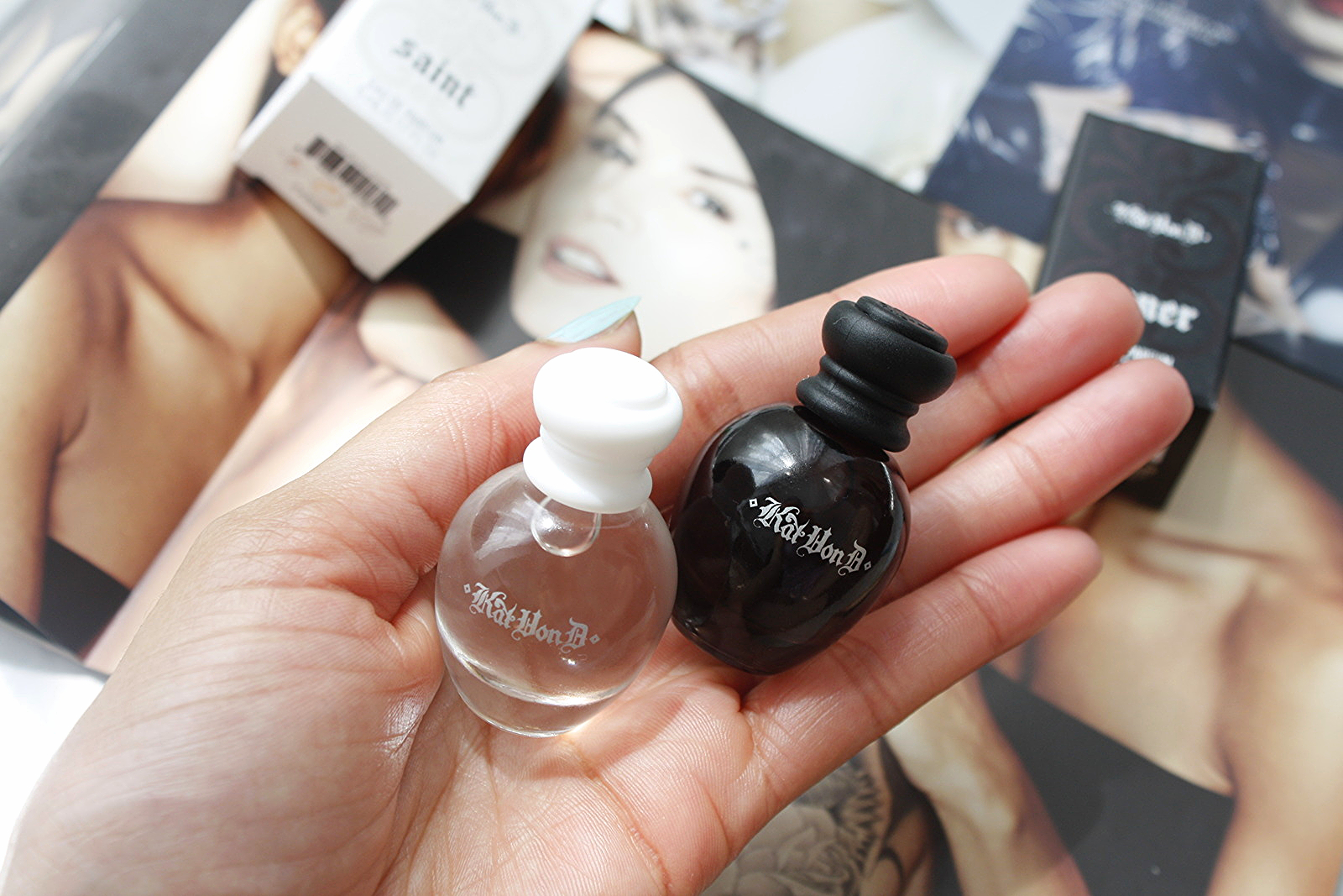 FIRST IMPRESSION OF KAT VON D SAINT AND SINNER FRAGRANCES 