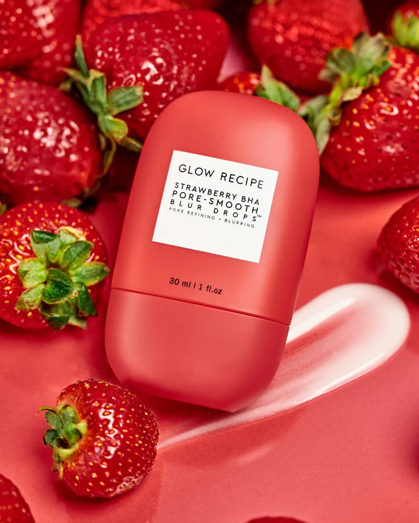 Glow Recipe Launches a New Strawberry BHA Pore-Smooth Blur Drops