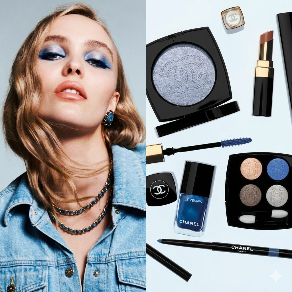 Chanel’s Coco Denim Makeup Collection Reimagines Denim Through a Couture Lens